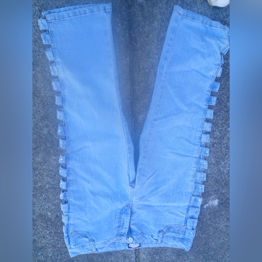 One pair of Zoey Beth blue jeans size medium like new